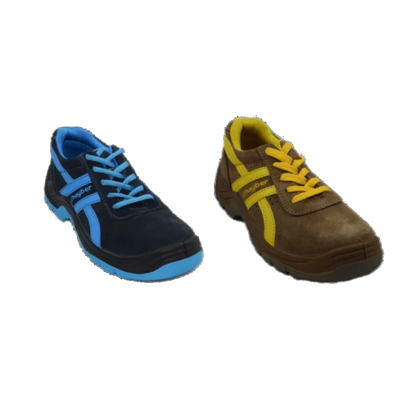 Modelos de zapato de seguridad indianapolis. Negro y azul/Marrón y amarillo