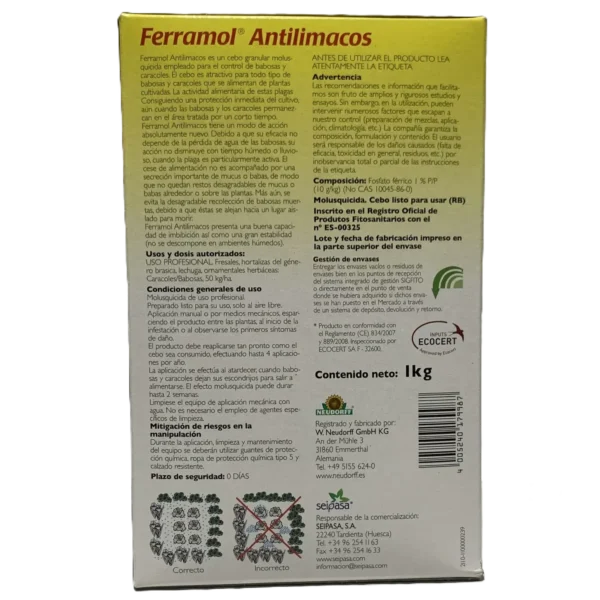 Ferramol antilimacos instrucciones