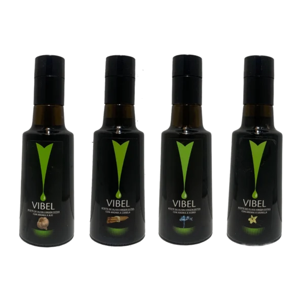 Botellas de aceite infusionado
