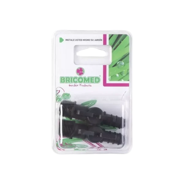 Llave de paso con rosca macho