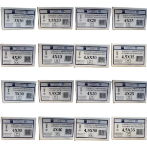Tornillos de cabeza plana pozidriv bicromatados