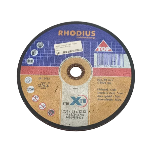 Disco de corte Rhodius Xt10